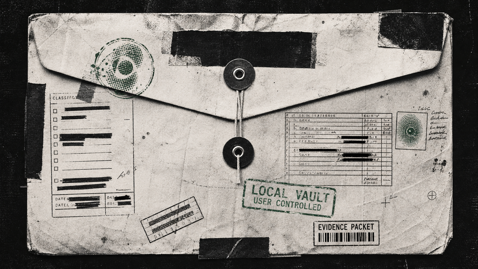 Vault envelope collage